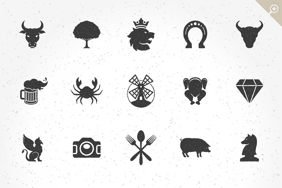 100个简单的可以做logo的图形 objects for