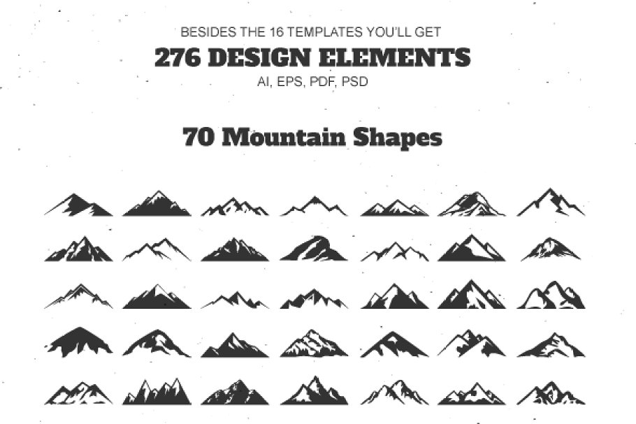 关于山主题的logo模板 Mountain Outdoor