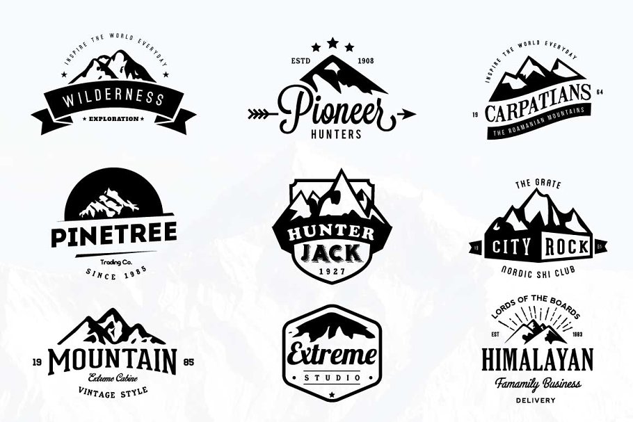 大量logo模板素材合集 Mountain Related