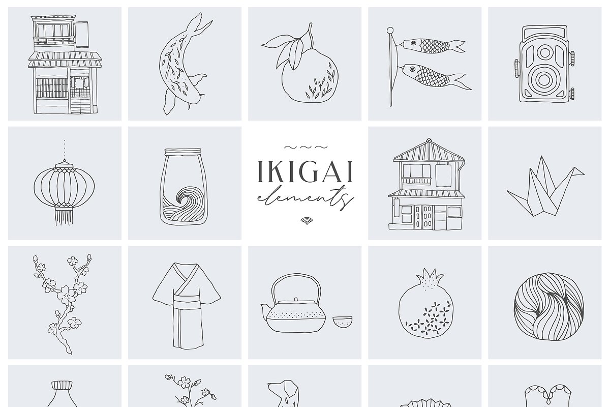 房屋住宅logo图形素材 Ikigai Collection
