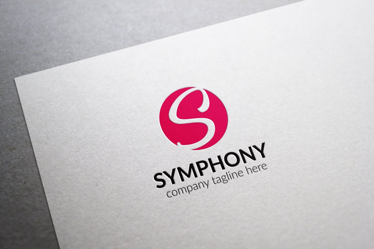 时尚的S LOGO模板 Symphony Letter S