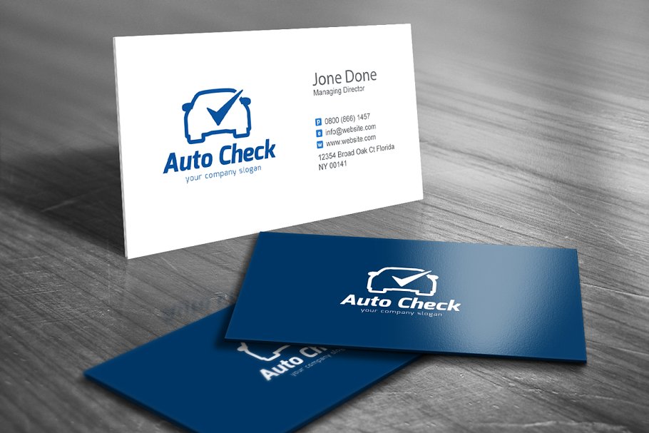 人工智能自动驾驶汽车LOGO模板 Auto Check Lo