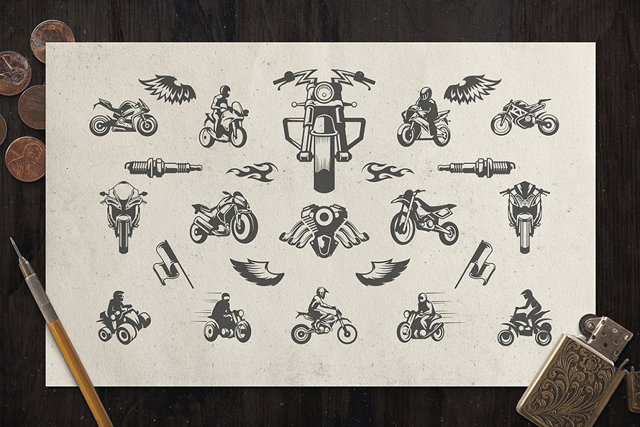50个摩托车LOGO和图形 50 Motorcycles L