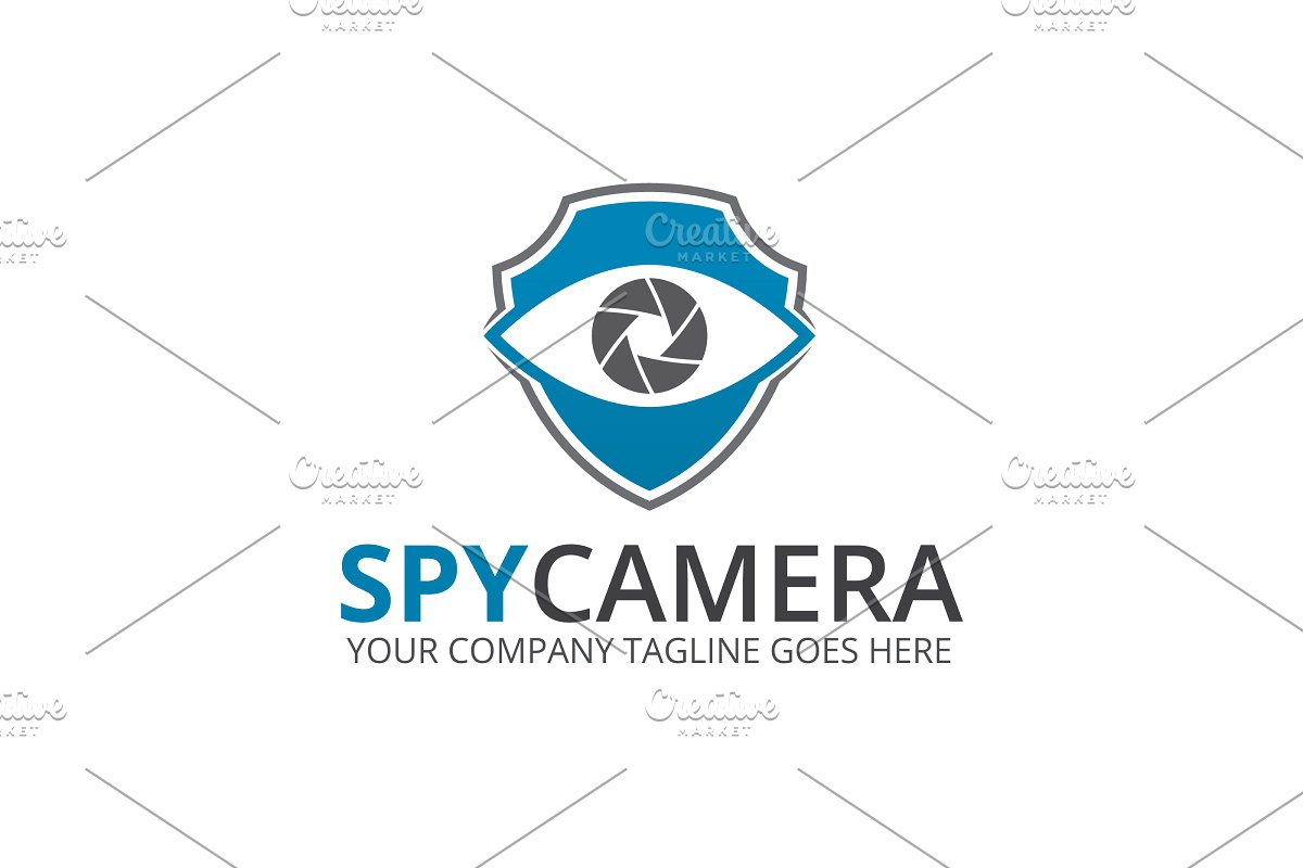 间谍相机LOGO模板 Spy Camera Logo #10