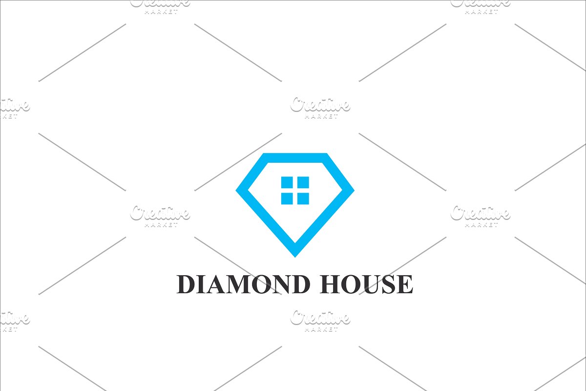 钻石图形LOGO Diamond House Logo #1
