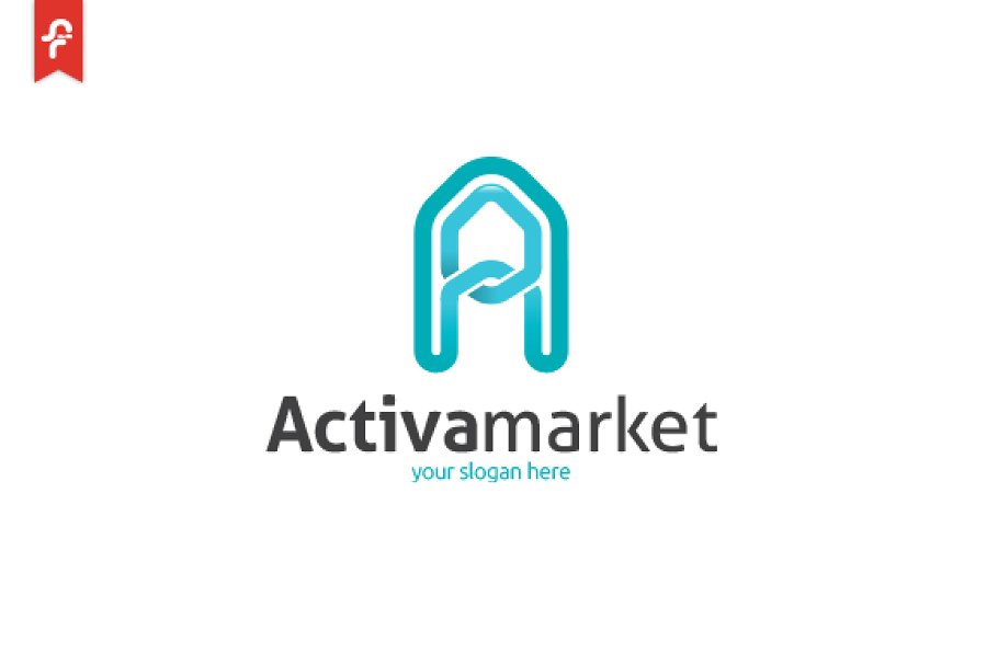 市场主题的LOGO模板 Activa Market Logo