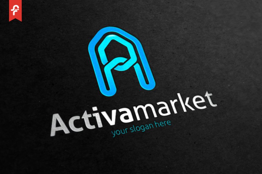 市场主题的LOGO模板 Activa Market Logo