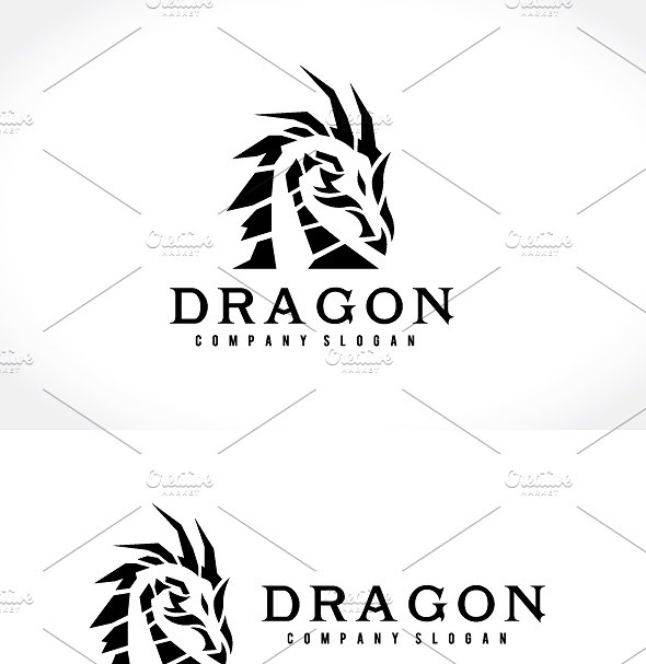 霸气的龙LOGO图形模板 Dragon #1333243