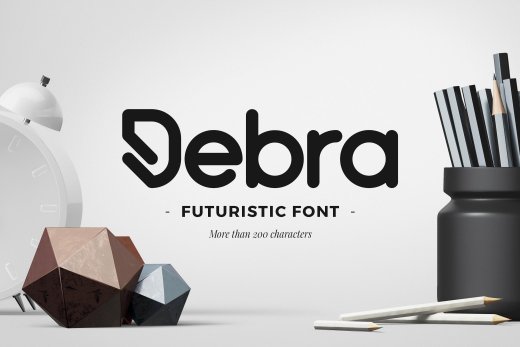 未来主义的logo设计字体Debra Rounded #24