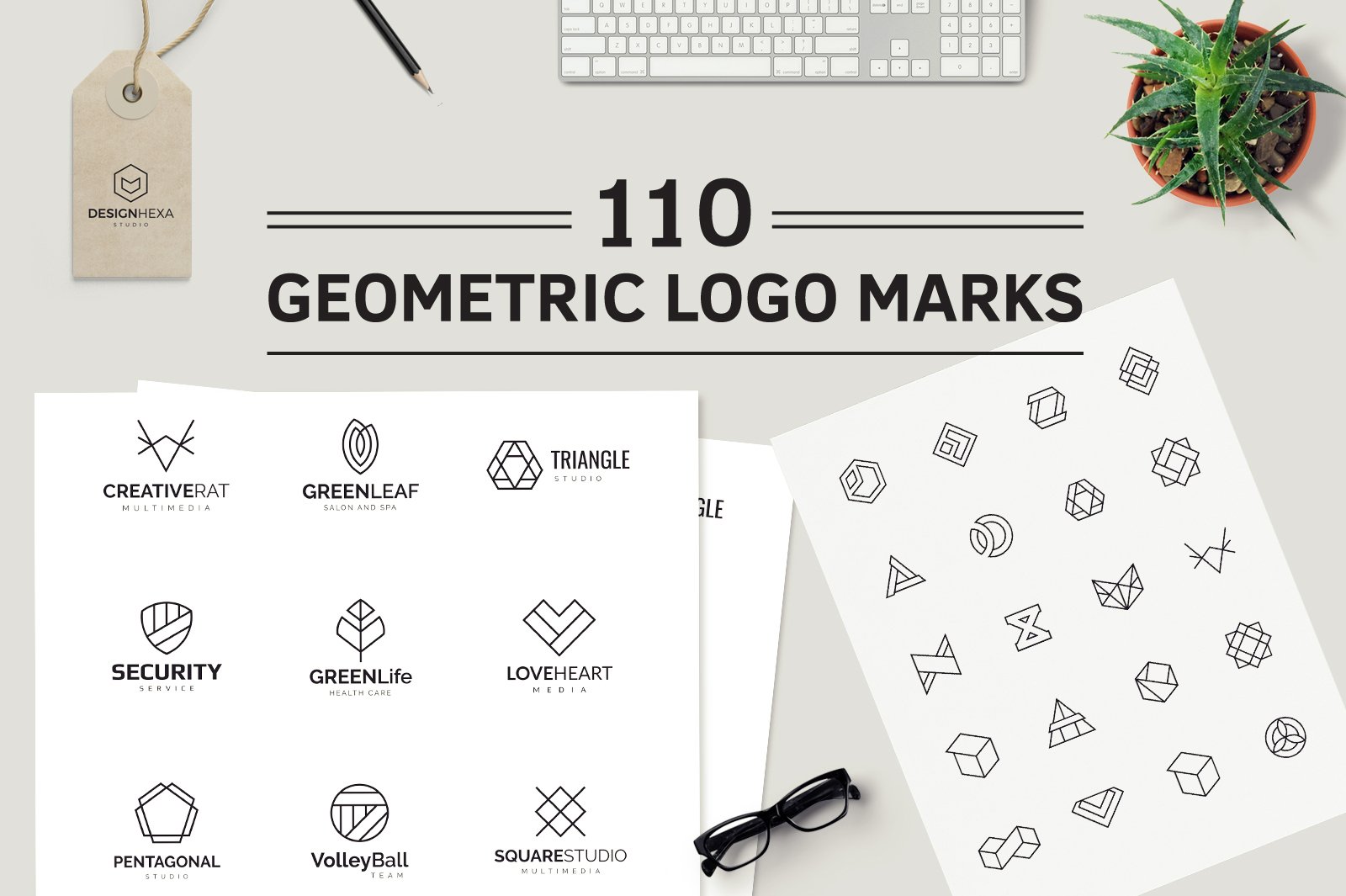 几何logo设计模板 110 Geometric Logo