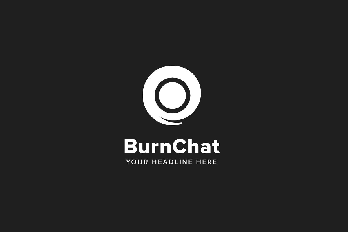 极简主义趣味LOGO模板 Burn Chat Logo Te