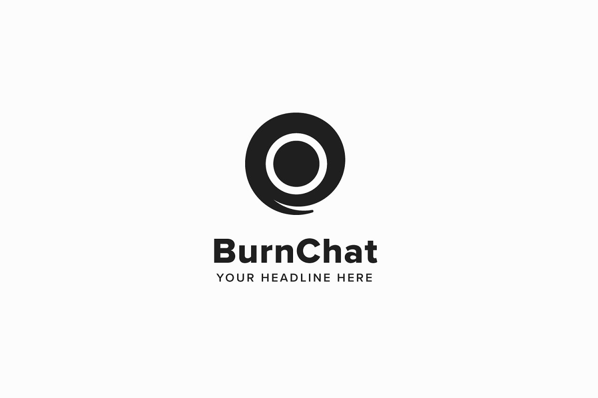 极简主义趣味LOGO模板 Burn Chat Logo Te