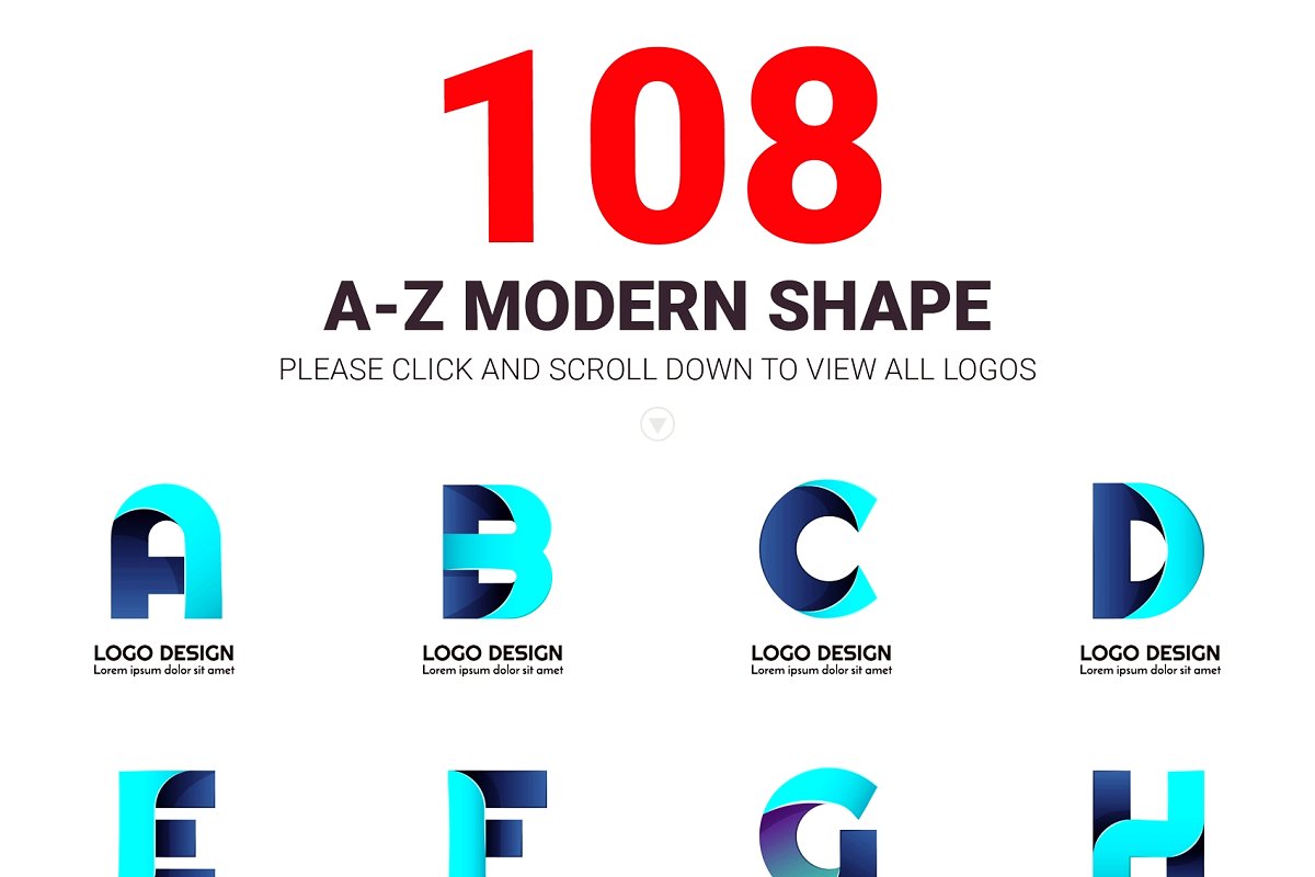 984个时尚现代标志形状Modern Logo #2109