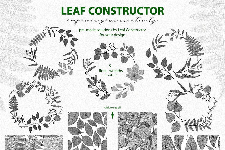 静谧的树叶树枝纹理素材Leaf Collection #20