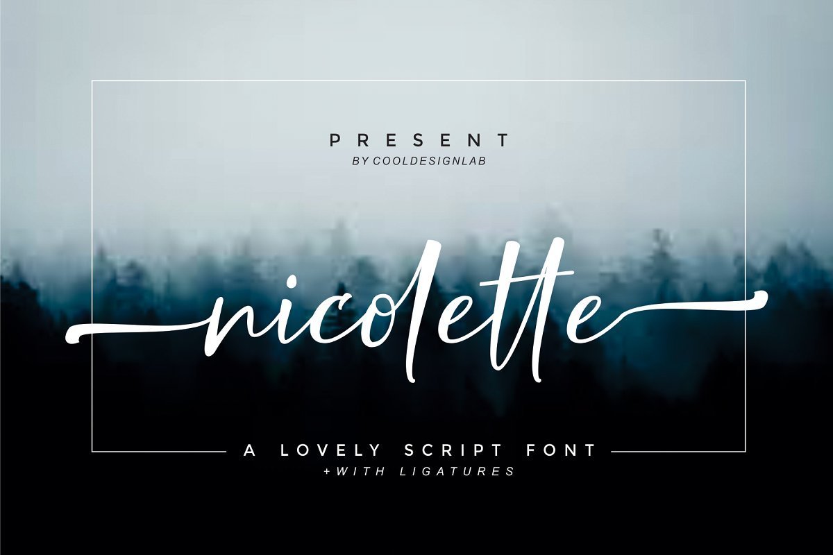 一款适合婚礼的手写签名英文字体 Nicolette Scri