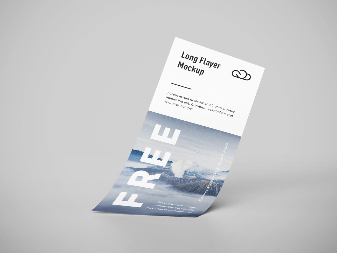 长条传单贴图样机PSD模板素材免费下载 Long flyer