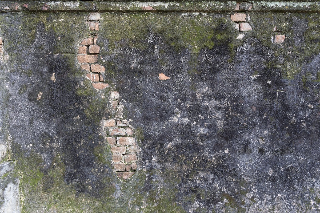 旧抹灰石砌砖墙 Old Plastered Stone Br