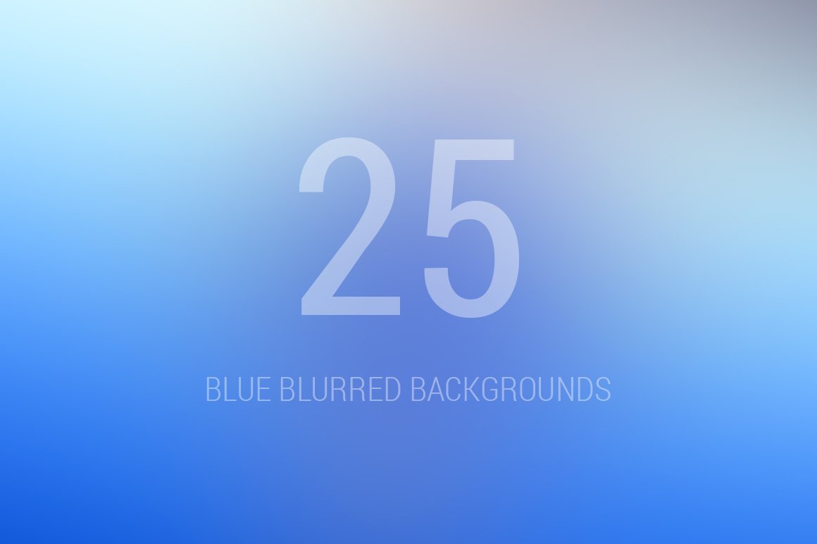 蓝色模糊背景模板 Blue Blurred Backgrou
