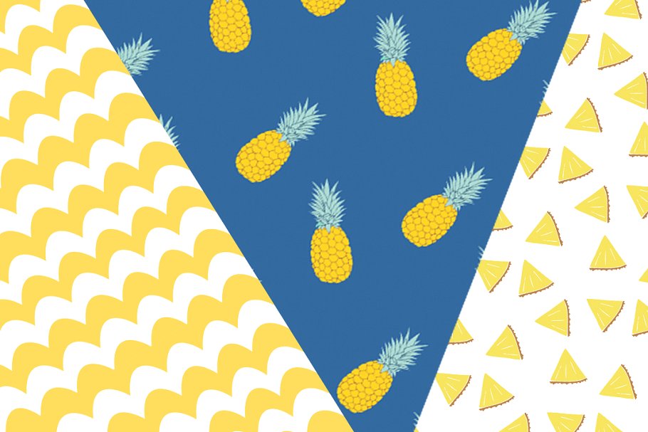 夏季图案背景纹理 Summer pineapple patt
