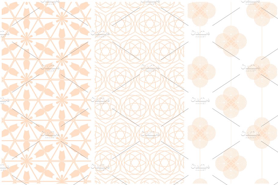 几何图形背景纹理 Geometric Flowers Pat