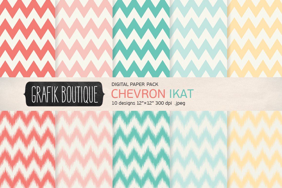 简约几何图案背景纹理 Chevron ikat creamy