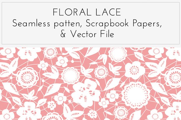 花卉图案素材纹理 Floral Lace Overlay,