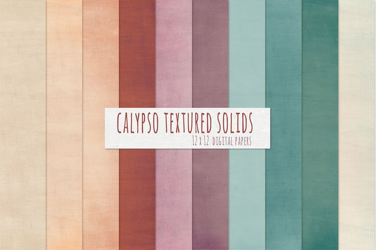 纸张材质背景纹理 Calypso Sunset Solid