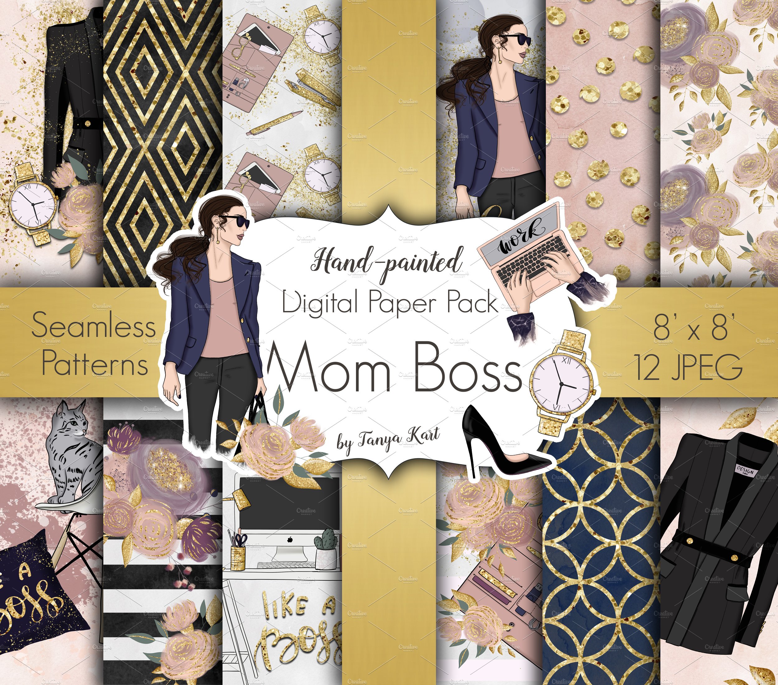 时尚的女老板风格 Mom Boss Digital Pape