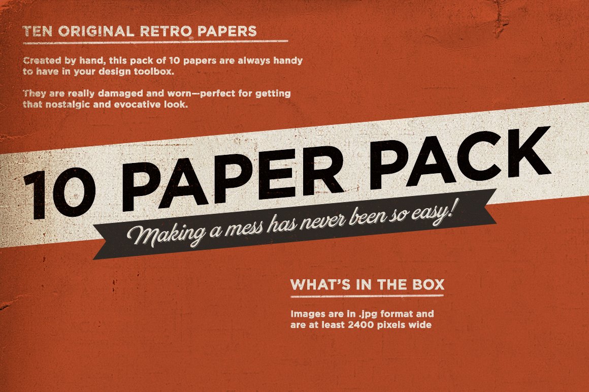 10款经典破损包装纸张纹理 10 Retro paper #