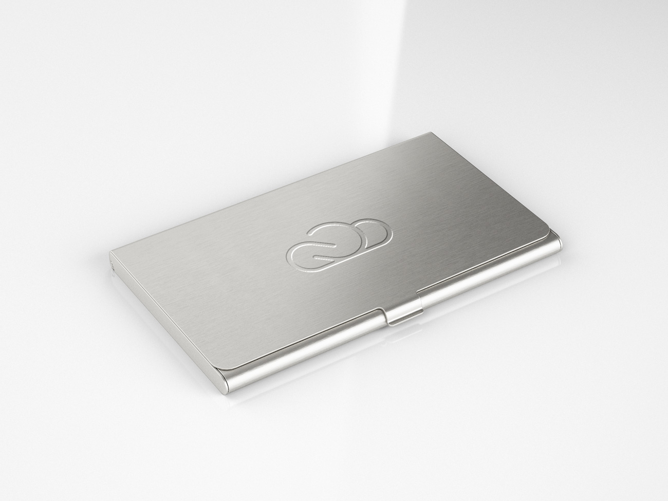 金属铝合金名片盒子设计品牌提案样机PSD模板素材 Busin