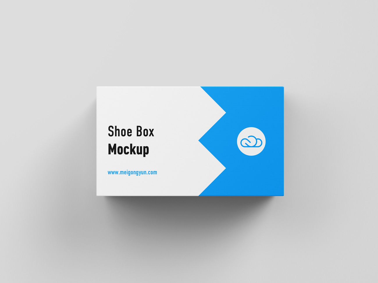 长方形鞋盒设计包装提案样机PSD模板素材 Shoe box