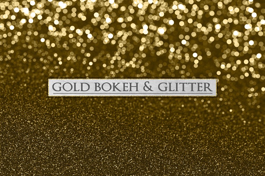 金色亮片背景纹理 Gold Bokeh and Glitte