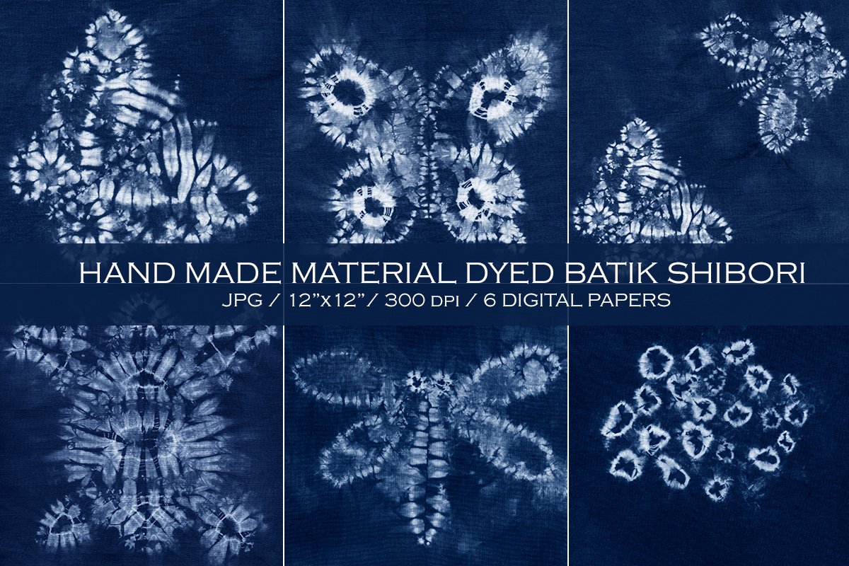 蜡染动物图形 Material dyed batik. Sh