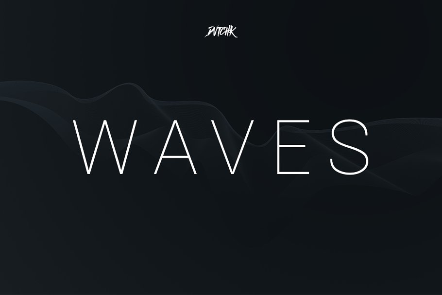 渐变波浪网格背景纹理 Waves Network Lines