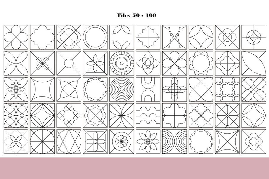 100款几何图案纹理 100 Geometric Tiles