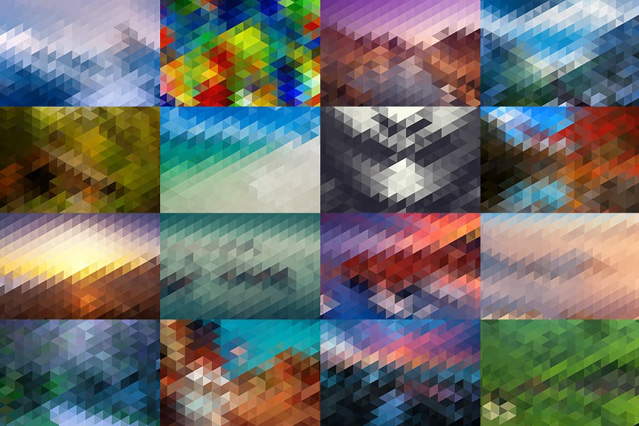 4K马赛克背景 4K Mosaic Backgrounds