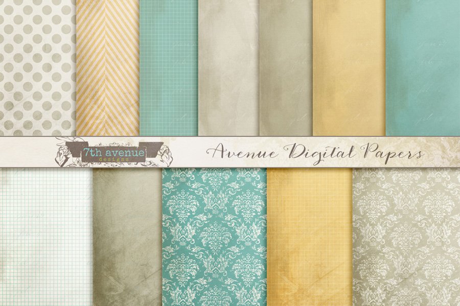 图形背景纹理 Avenue Digital Papers #