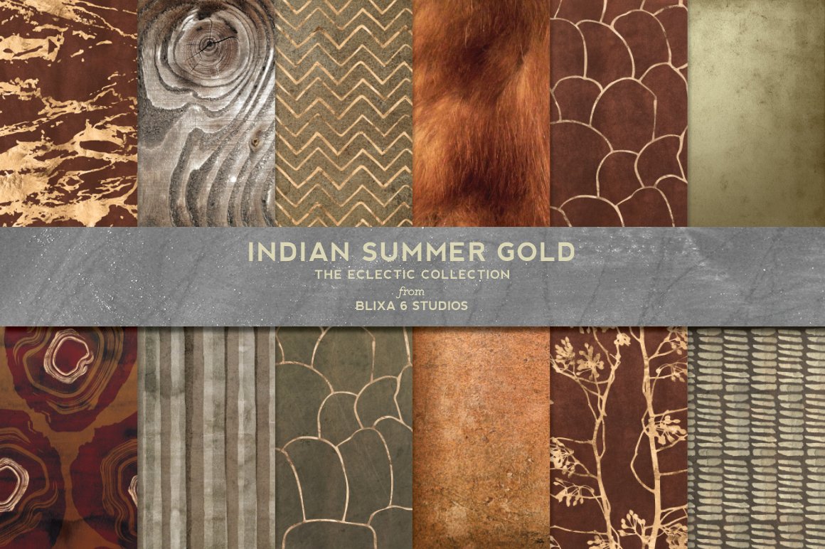夏季风格的烫金效果背景纹理素材 Indian #907401