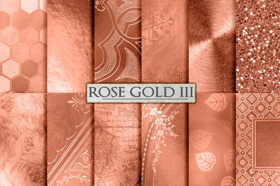 玫瑰金金箔 Rose Gold Foil Backgroun