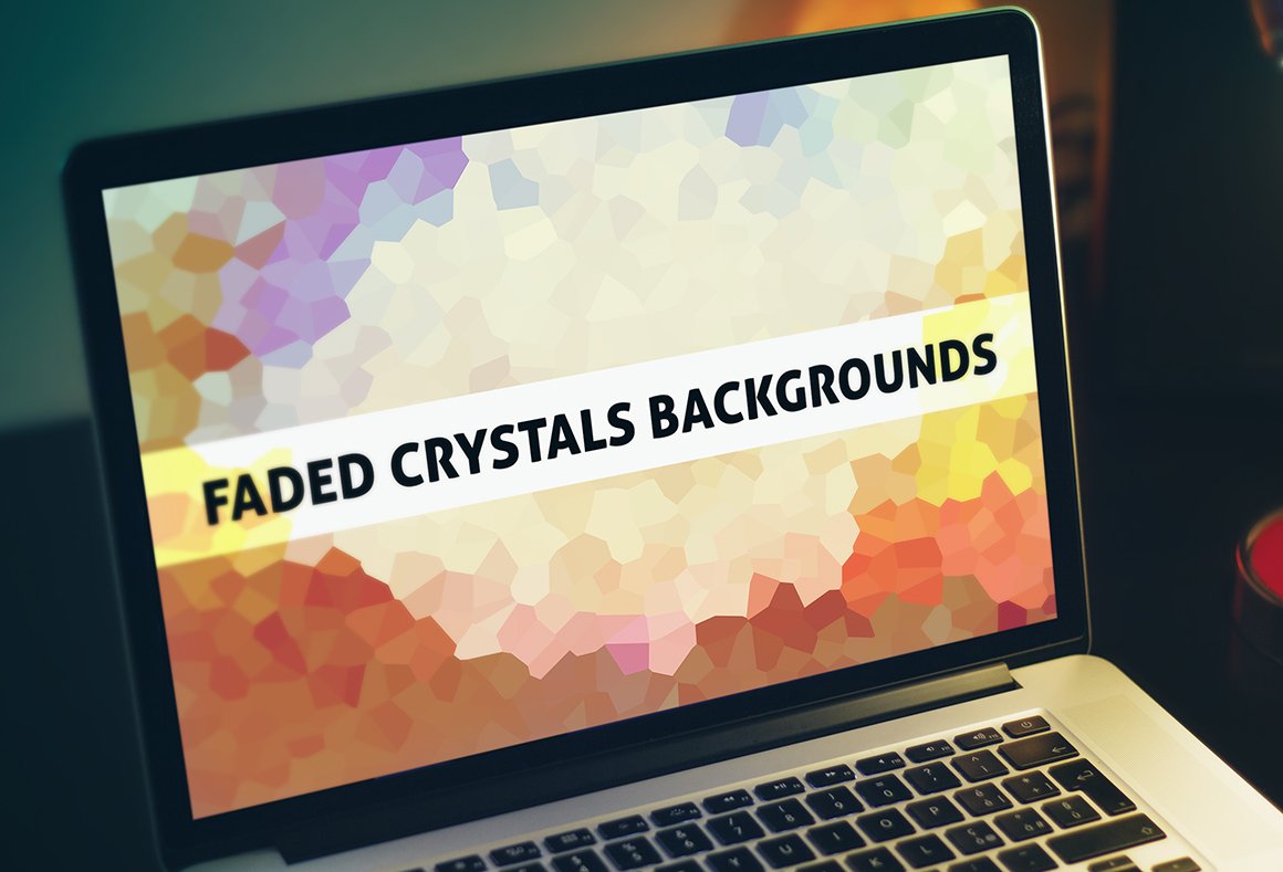 多边形背景纹理素材 70 Faded Crystals #8