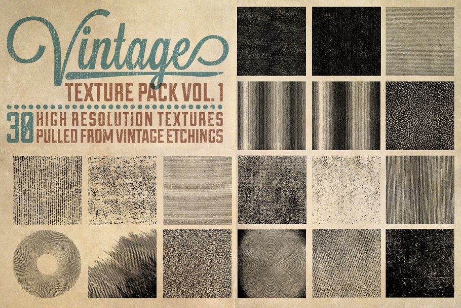 经典背景纹理包1 Vintage Texture Pack