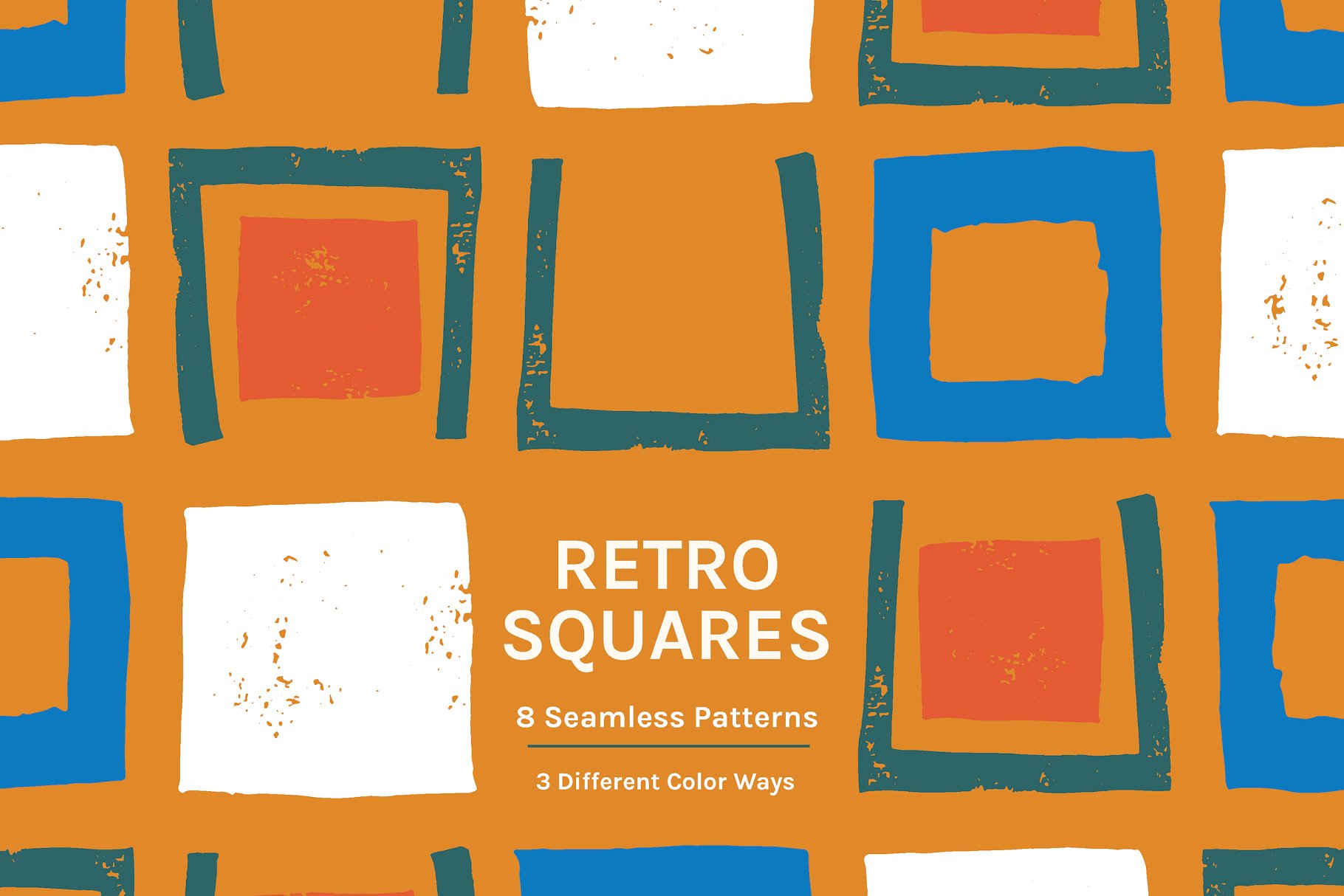 复古方形无缝模式 Retro Squares Seamles