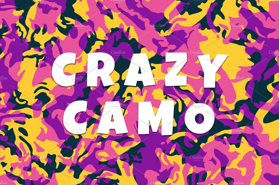 热烈的迷彩纹理合集 Crazy Camo #145205