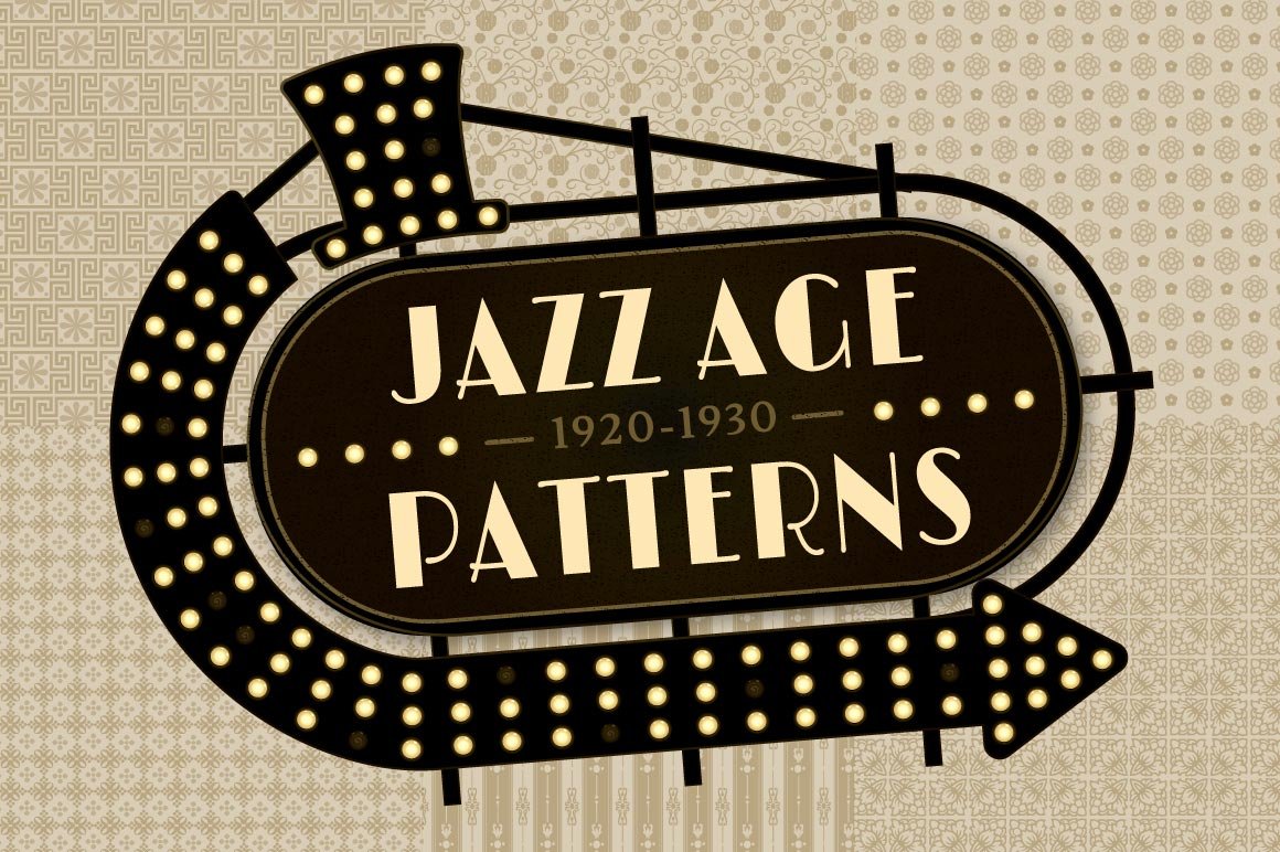 爵士时代装饰图案 Jazz Age Decorative #