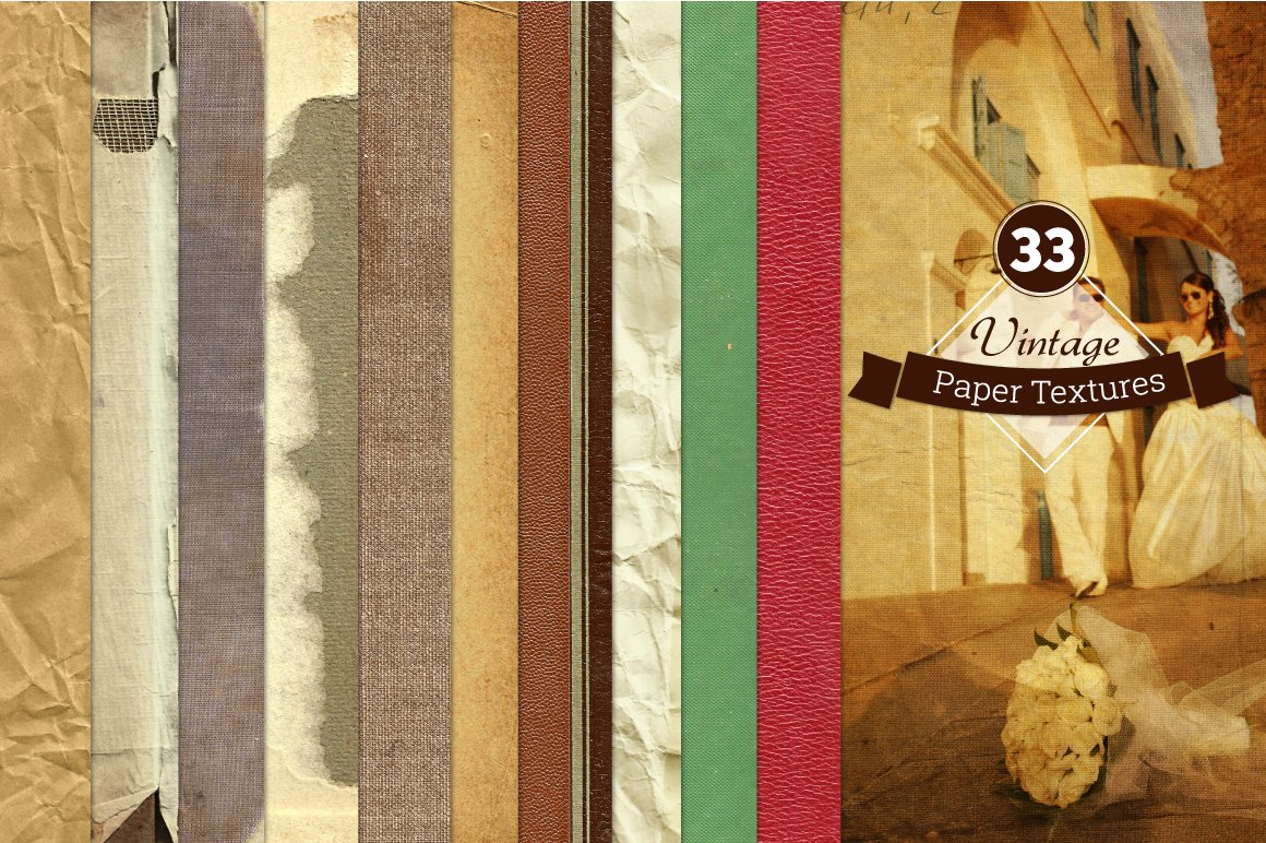 复古纸张纹理 33 Vintage Paper Textur