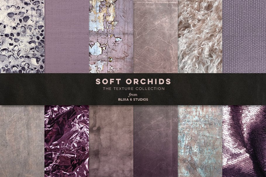 柔软的兰花图案纹理背景 Soft Orchid Textur