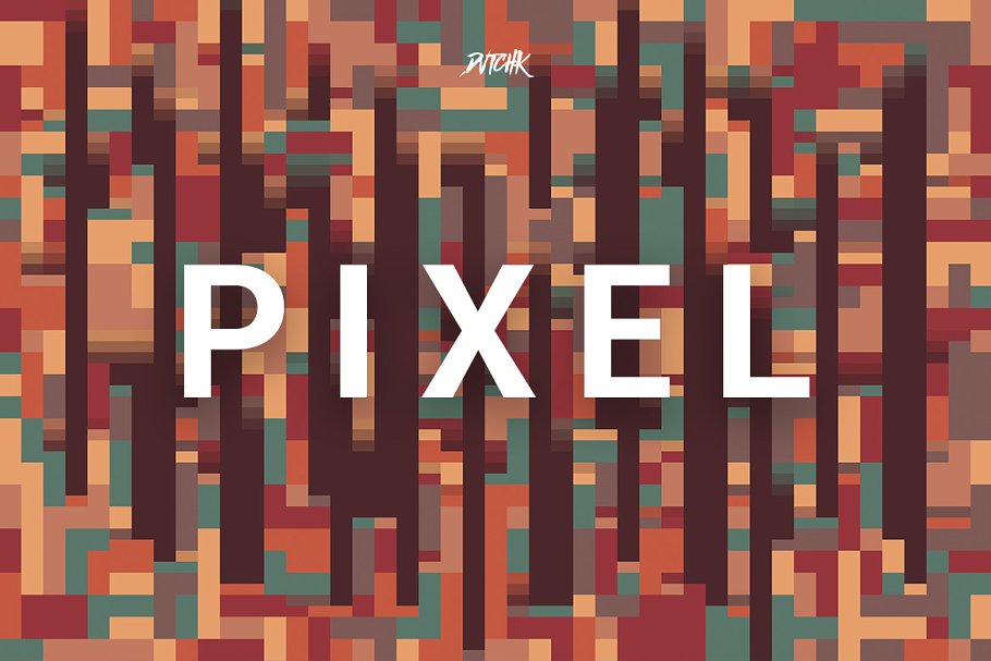 多彩像素背景纹理 Pixel Colorful Backgr