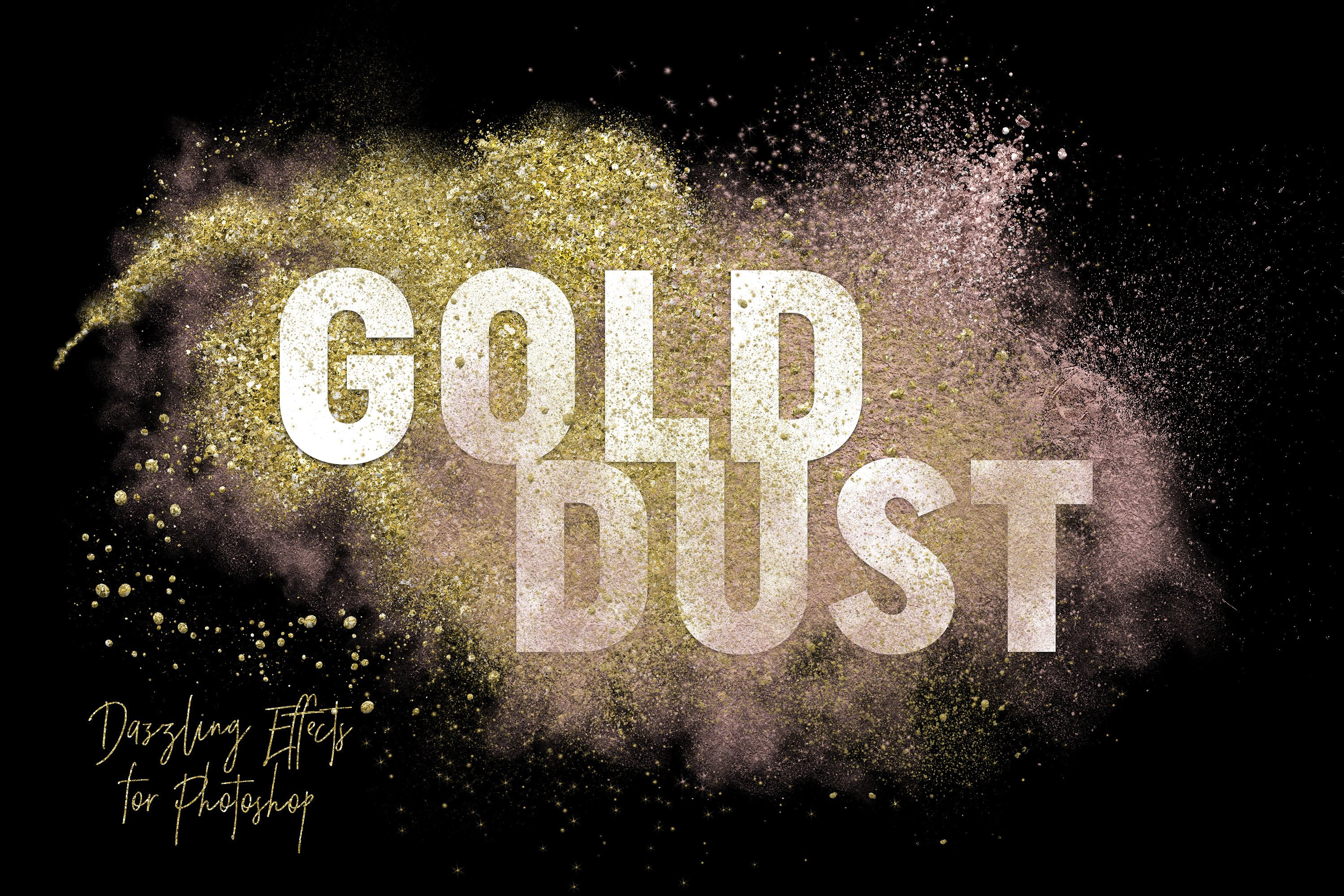 金粉效果的图层样式 Gold Dust Glitter Ef