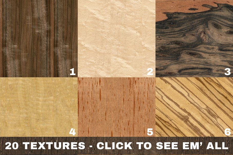20个木纹背景纹理素材 20 Wood Textures P