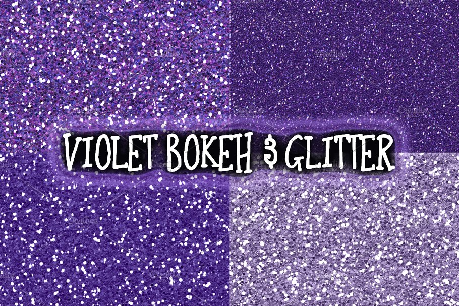 紫罗兰色散景闪烁背景 Violet Bokeh  Glitt